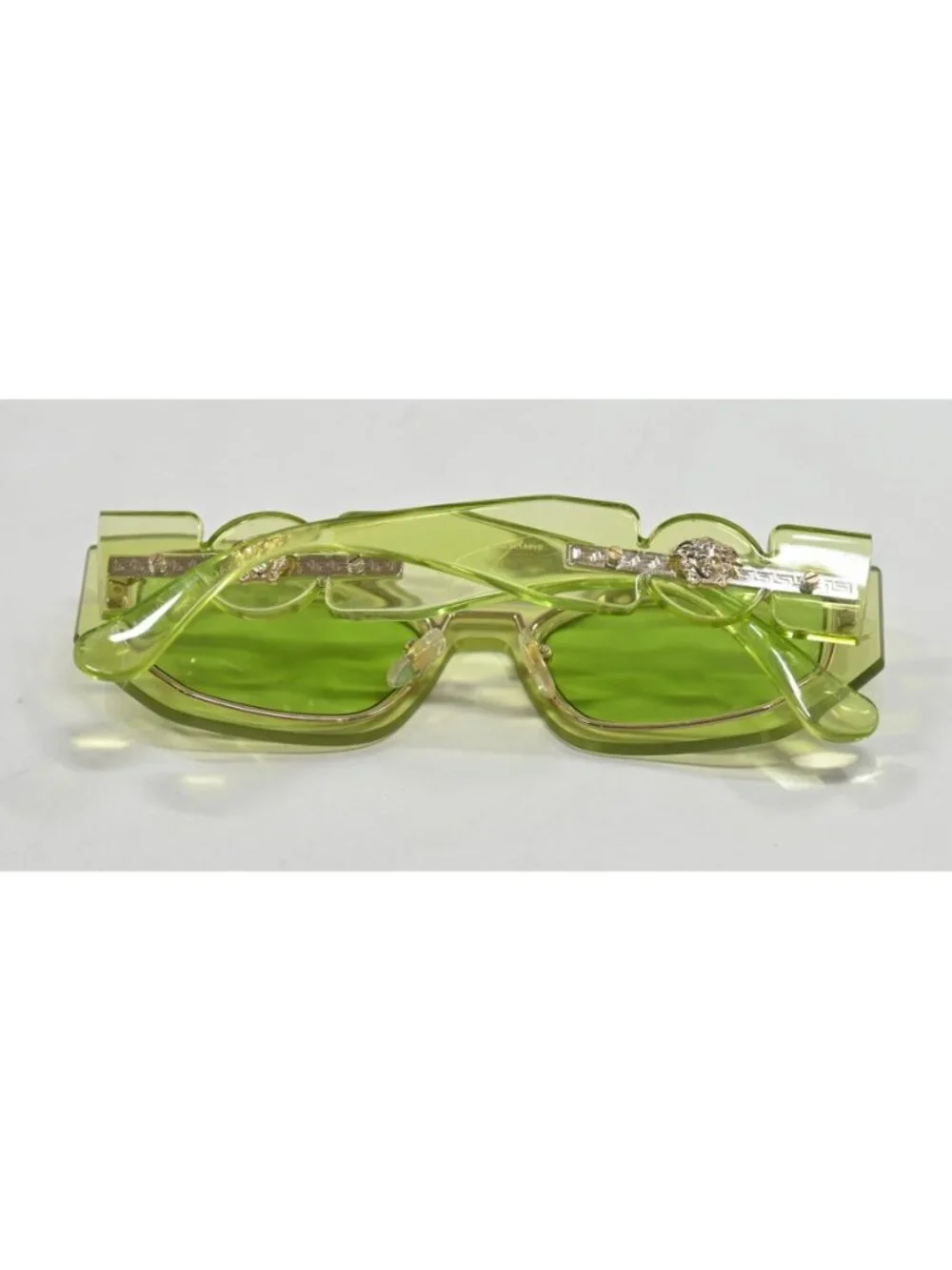 Versace Medusa Biggie Sunglasses in Transparent Green